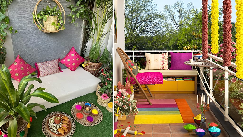 Balcony Decoration for Holi