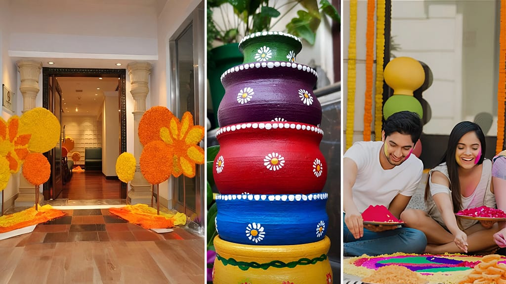 Entrance Holi Home Decoration Ideas
