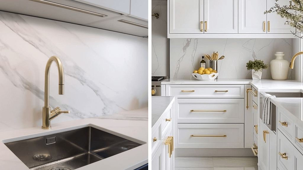 Metallic Shade Kitchen Interior Design