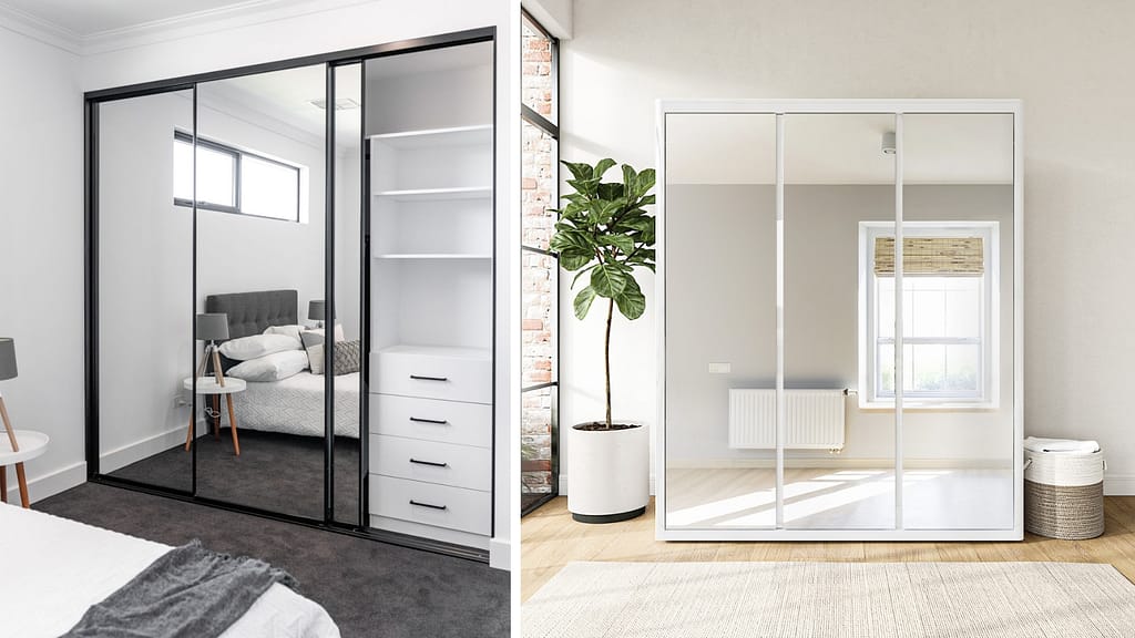 Inset Mirror Wardrobe Design