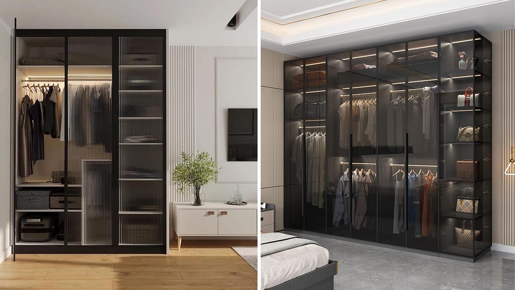 Frosted Glass Wardrobe Design