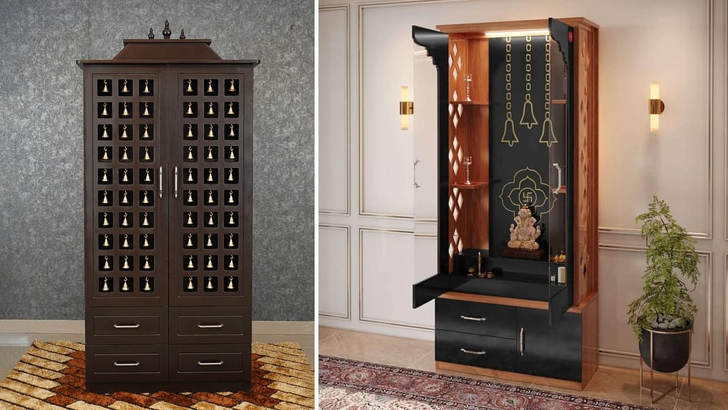 Standing Pooja Room Mandir Design