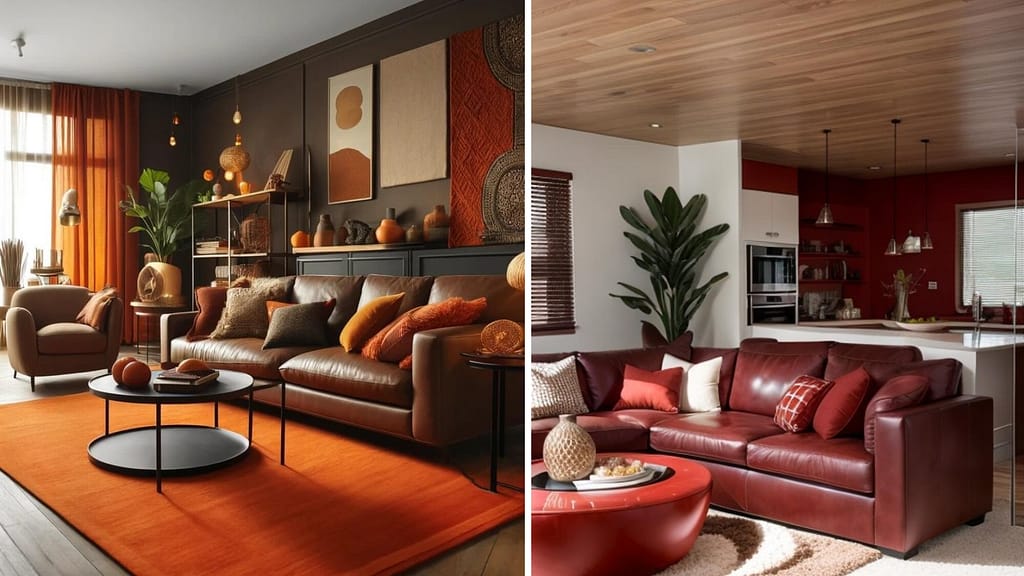 Leather sofa color combination ideas to match modern home interiors