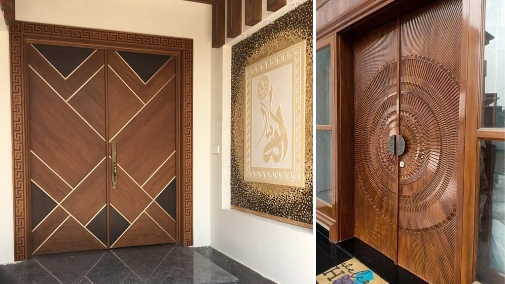 Geometric Design Main Gate Doors