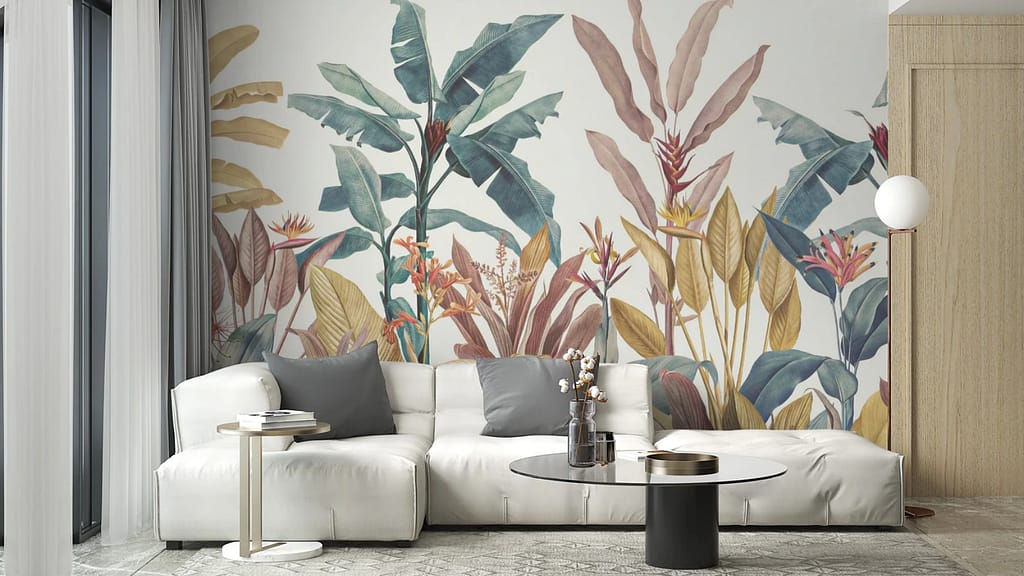 Tropical Wallpaper for Living Room