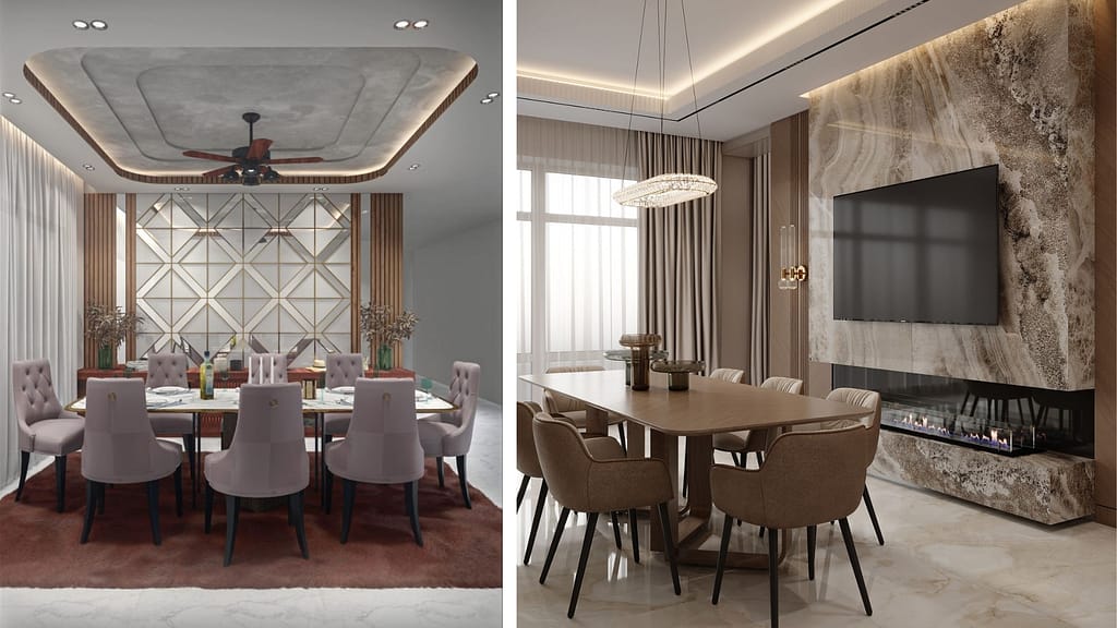 Modern Minimalist Dining Room with Functional Furniture