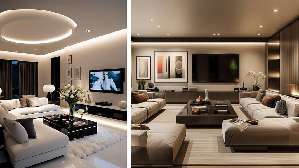 Minimalist Living Room with a High-quality Comfortable Sofa