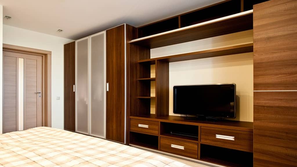 Trending Wardrobe Designs with TV Unit