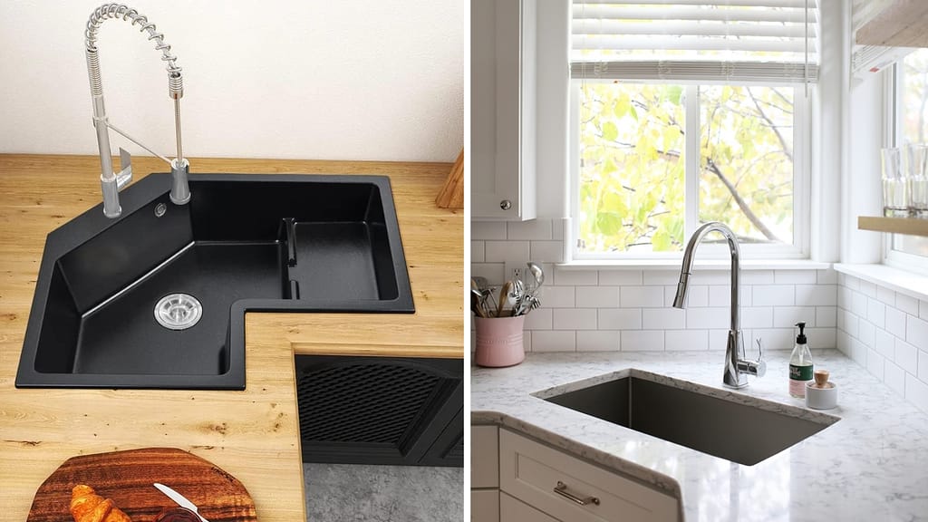 Stylish Corner Sinks Designed to Maximize Kitchen Space with Modern and Functional Layouts