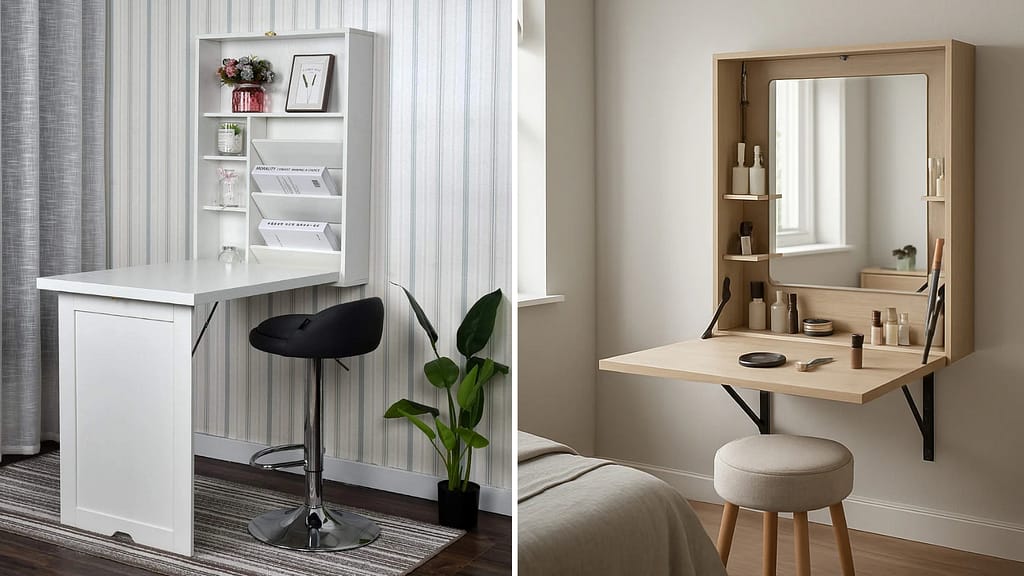 Foldaway Desk Designs for Bedroom Interior