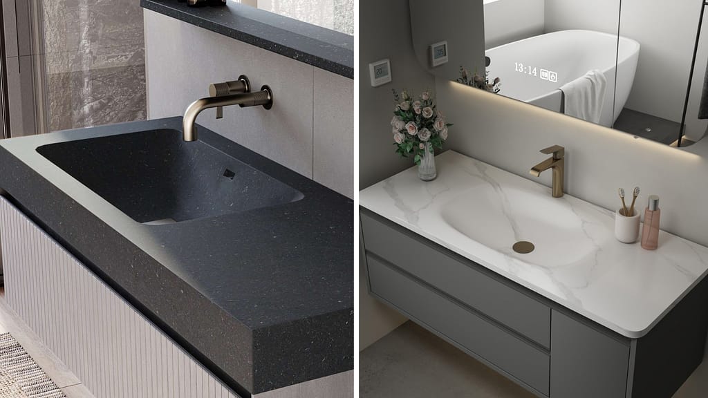 Modern Integrated Sink Designs Seamlessly Blended with Countertops for A Sleek And Contemporary Bathroom Look