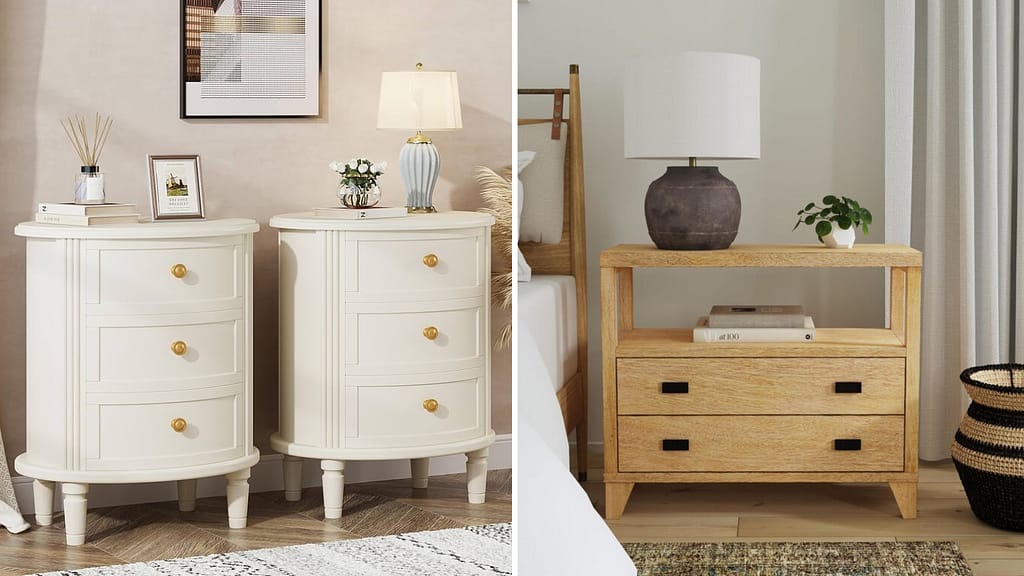 Nightstand Table with Drawers Design