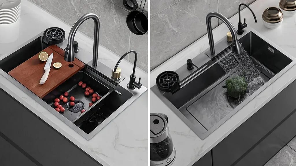 Smart And Feature-rich Sink with Modern Design and Advanced Functionality
