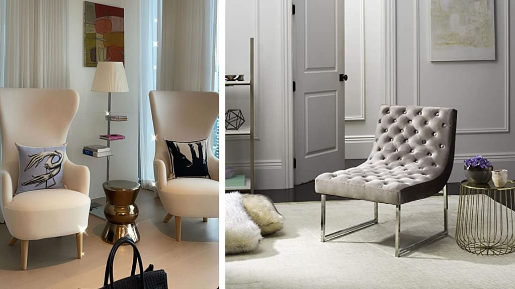 Modern Accent Chairs with Ornate and Tufted Designs