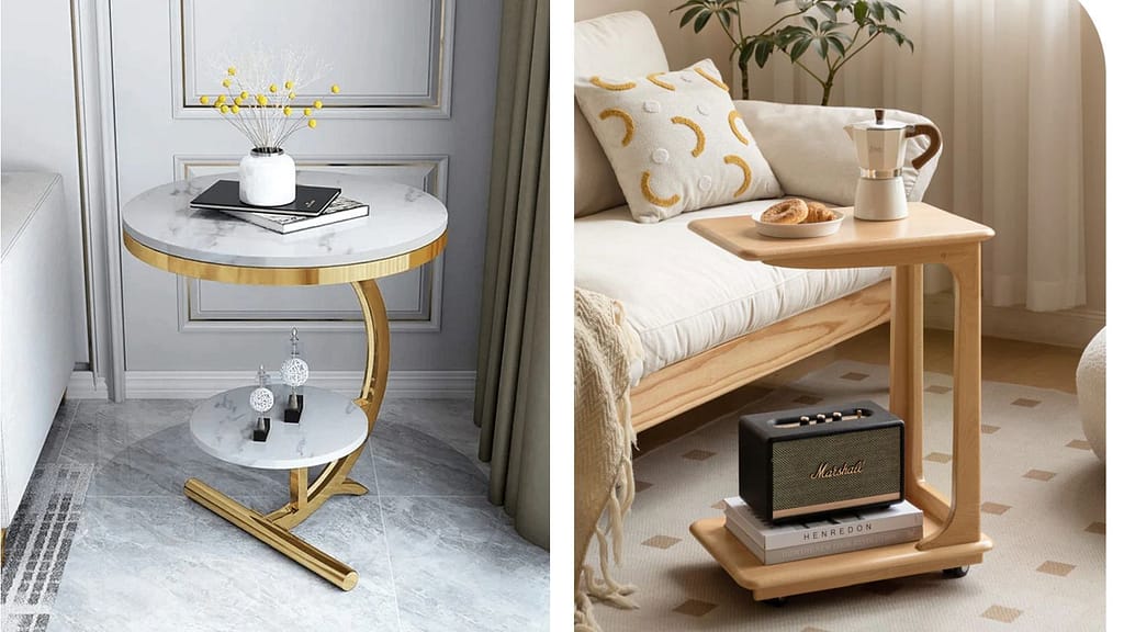 Designer C-Shaped Coffee Table