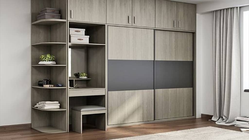Contemporary modular sliding wardrobe design for small apartments