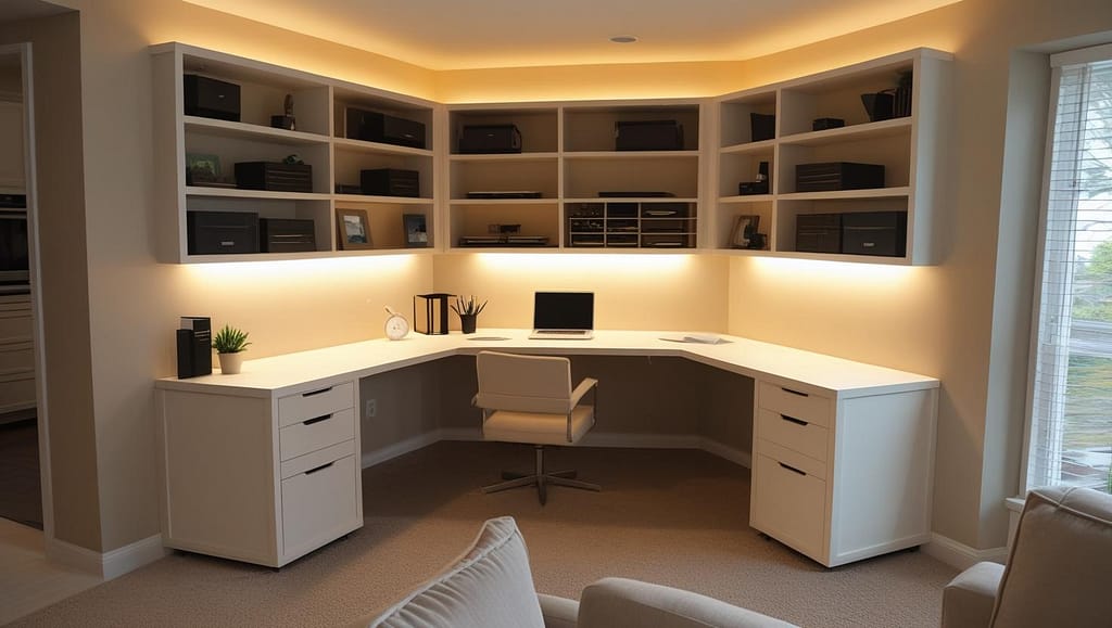 Home Office Corner Desk Setup Maximizing Space
