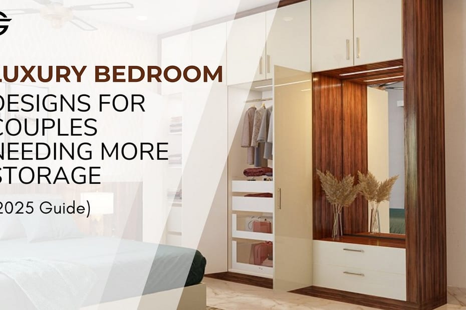 Luxury Bedroom Design with Built-in Storage Wardrobe For Couples